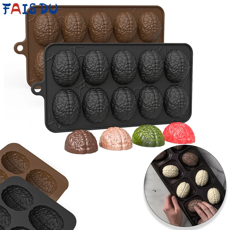 

Brain Chocolate Mold Mould Baking Supplies Silicone Molds Pastry Cake Mold Kitchen Accessories Cake Decorating Tools Handicrafts