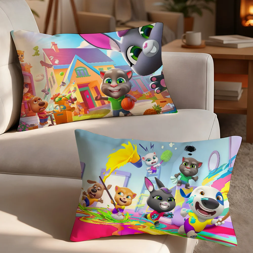 Game T-Talking T-Tom And F-Friends Pillow Case Suitable For Decorating Homes Bedrooms Children Room Sofas And Other Places