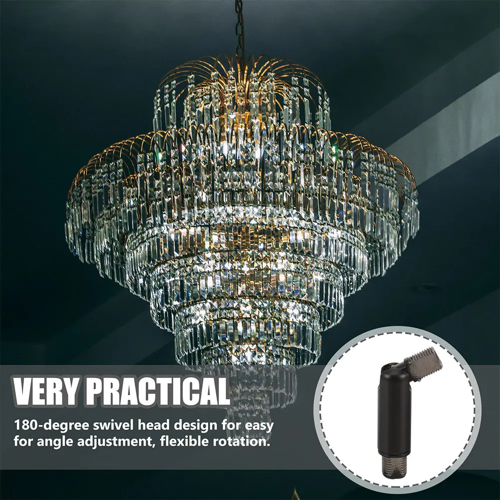 

14pcs Swivel Lamp Adapter 180-Degree Rotatable Iron Ceiling Light Connector For Wall Sconces Pendant Fixtures Sloped Ceiling