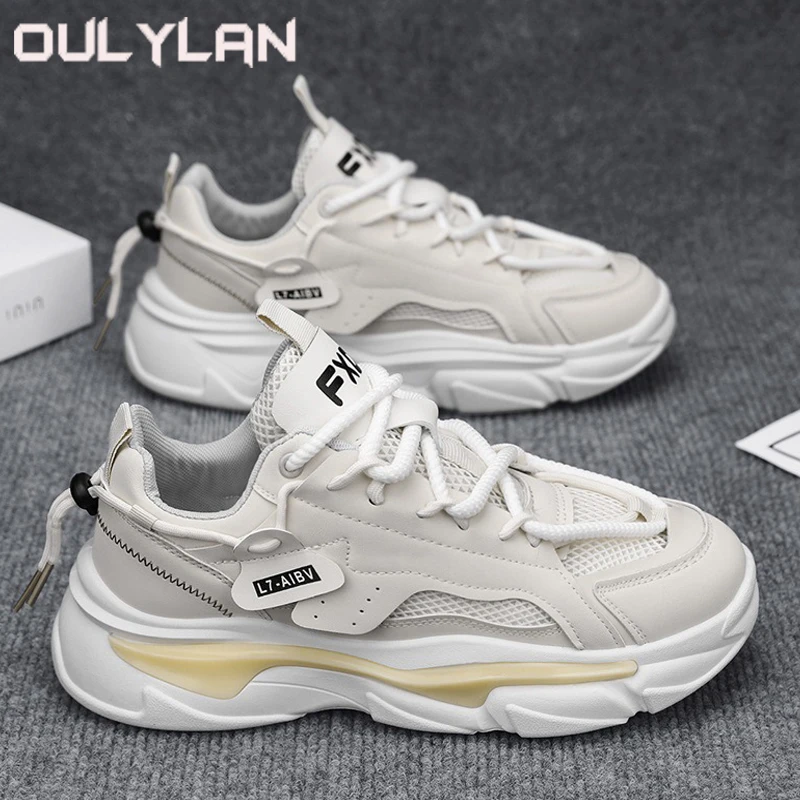 

Comfort Wear-Resistant Sneakers Breathable Non-Slip Shoes Men Outdoor Walking Sports Shoes Casual Thick Bottom Mesh Footwear