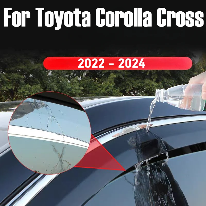 

For Toyota Corolla Cross 2022 - 2024 Car Accessories Window Visor Vent Shade Rain Sun Guard Deflector Awnings Shelters Covers