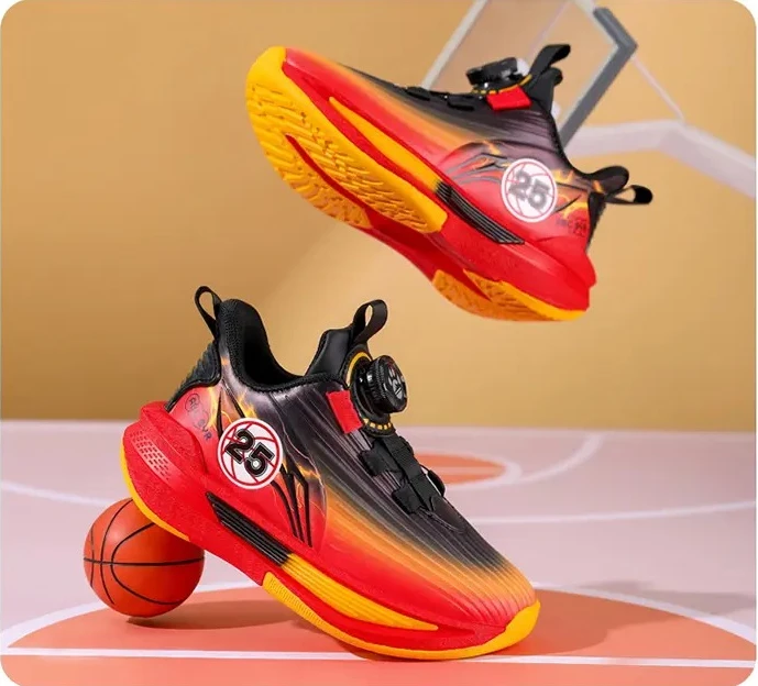 أحذية كرة السلة الخارجية للأطفال من الجلد لخريف وشتاء 2025 وأحذية الجري أحذية رياضية للأطفال