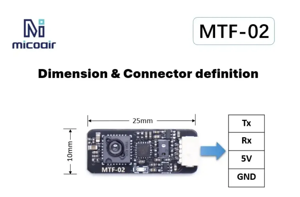 

MTF-02 OPTICAL FLOW & LIDAR SENSOR Compatible with Ardupilot/ PX4 /INAV flight controller