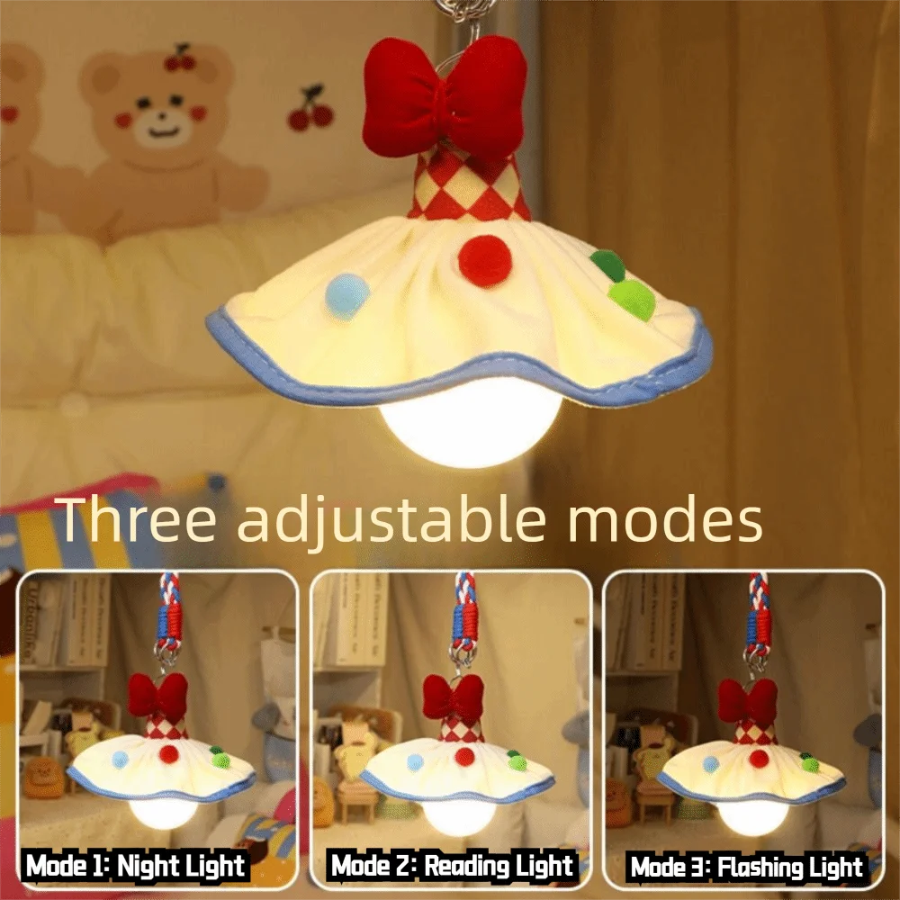 Rechargeable Bulb Hanging Night Light 3 Modes USB Rechargeable/Plug in Bedside Lamp Light Cover Warm Light LED Ambiance Lamp