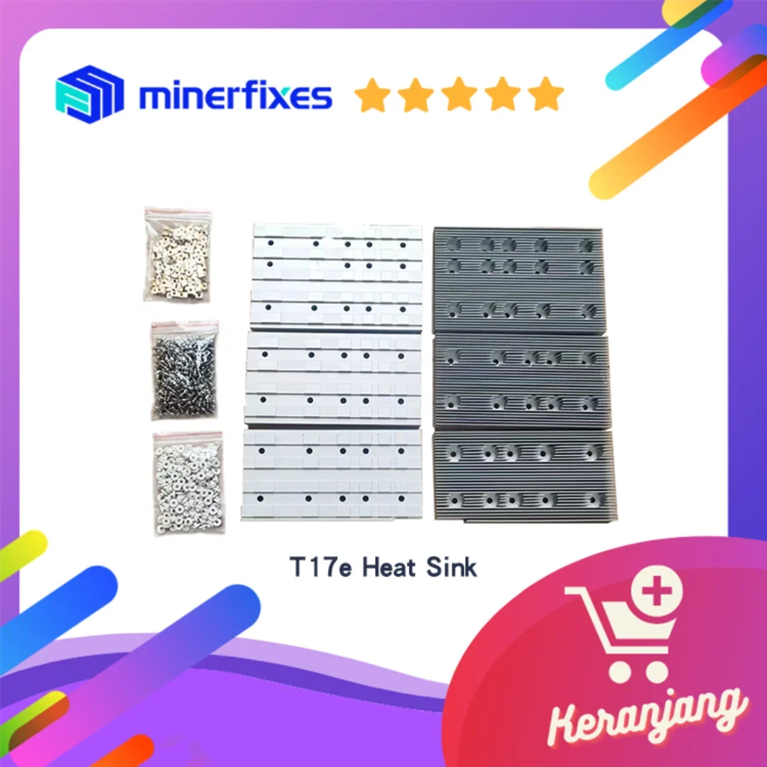 

Bitmain Antminer T17e Upgrade Heat Sink With Screws Set Antminer T17E upgrade heat sink