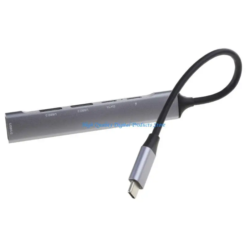 U2JE 4 منافذ Typec Hub Portable USB C Dockng Station PD60W FAST USB A USB C شحن
