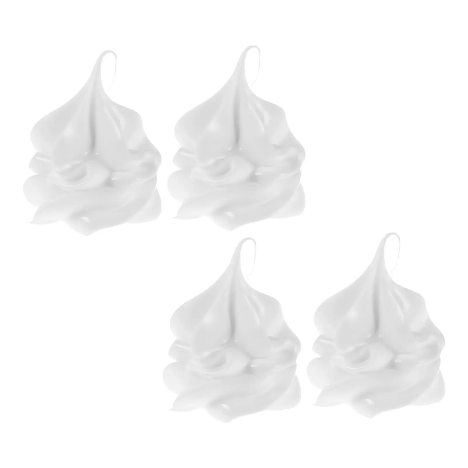 4Pcs Hyper-Realistic Fake Ice Cream Tops for Cake Decoration Display Staging Small Faux Food Props Summer Dessert Theme Party