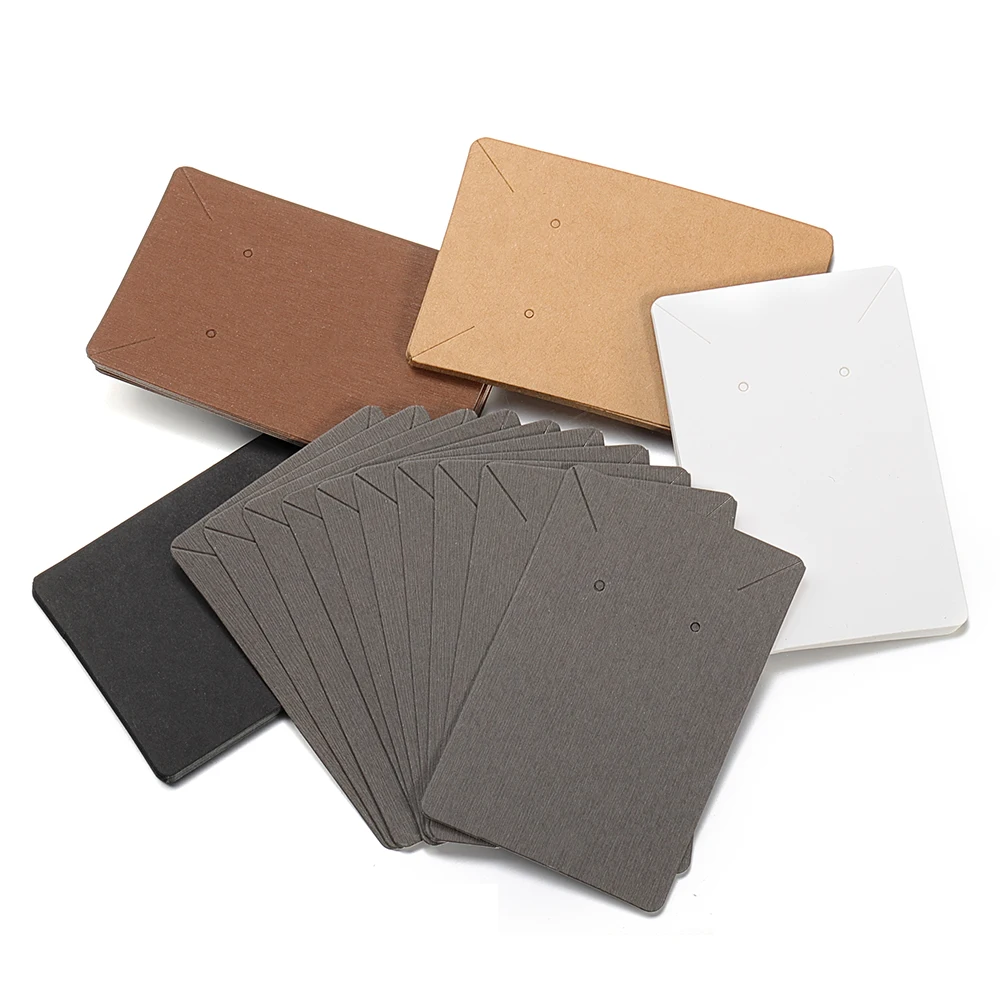50 Stück/Set Präsentationskarten für Ohrringe und Halsketten, geeignet für Schmuckkästchen und Verpackungen, Kartonanhänger, Papierkarten für Ohrstecker, 6 x 9 cm. – Detail 4