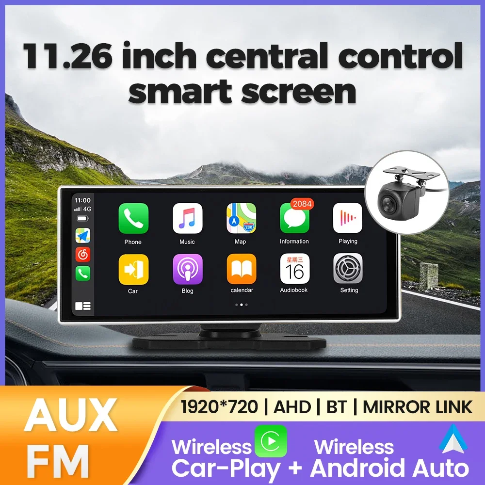 Universal Car Radio Multimedia Player Video Recorder FM AUX Support Wireless Carplay Android Auto MP5 Player Camera Mirror Link