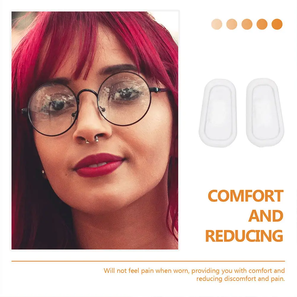 25Pairs Silicone Eyeglasses Nose Pads Replacement Cushions Anti Slip Glasses Nose Pieces Comfortable Fit for Optical Frames