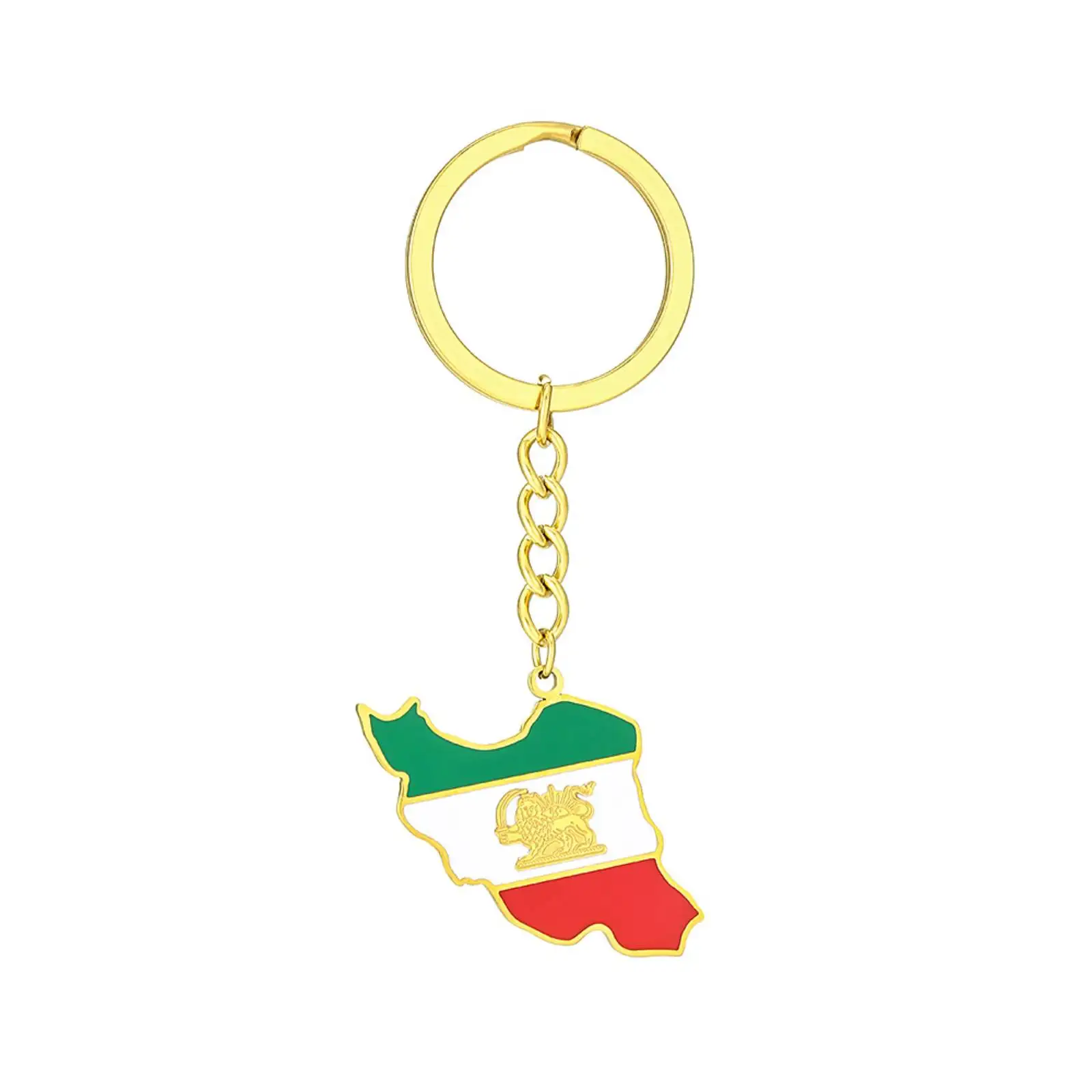 Iran-Karten-Schlüsselanhänger Persien Sonnensymbol Schlüsselring Souvenir Anhänger Accessoire Geschenk – Detail 2