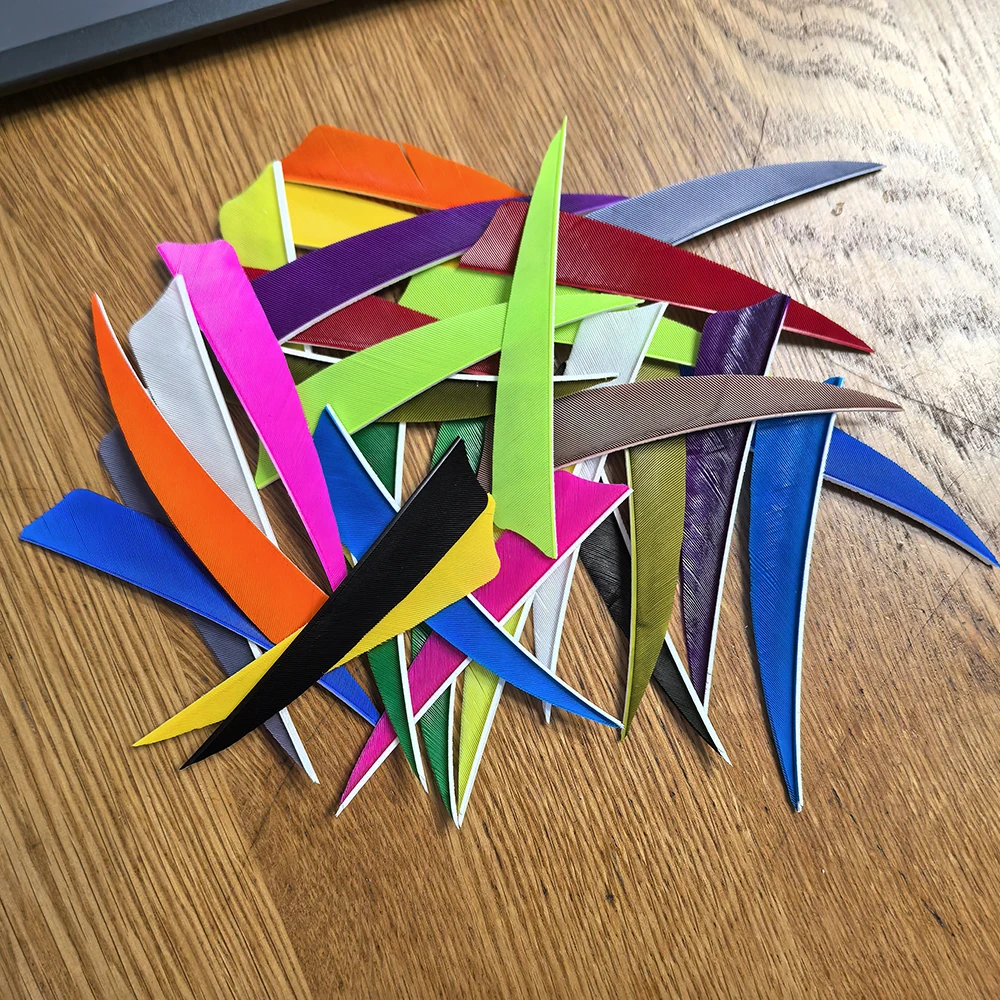 

30/50PC archery 4 inch Shield feathers natural feather archery accessories