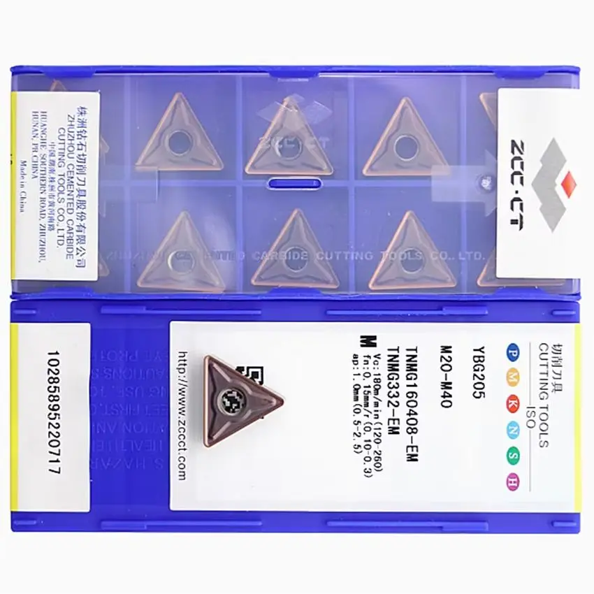 

Твердосплавные токарные пластины ZCC.CT CNC TNMG160404-EM YBG205/TNMG160408-EM YBG205/TNMG160412-EM YBG205 TNMG332 TNMG333 для токарных станков