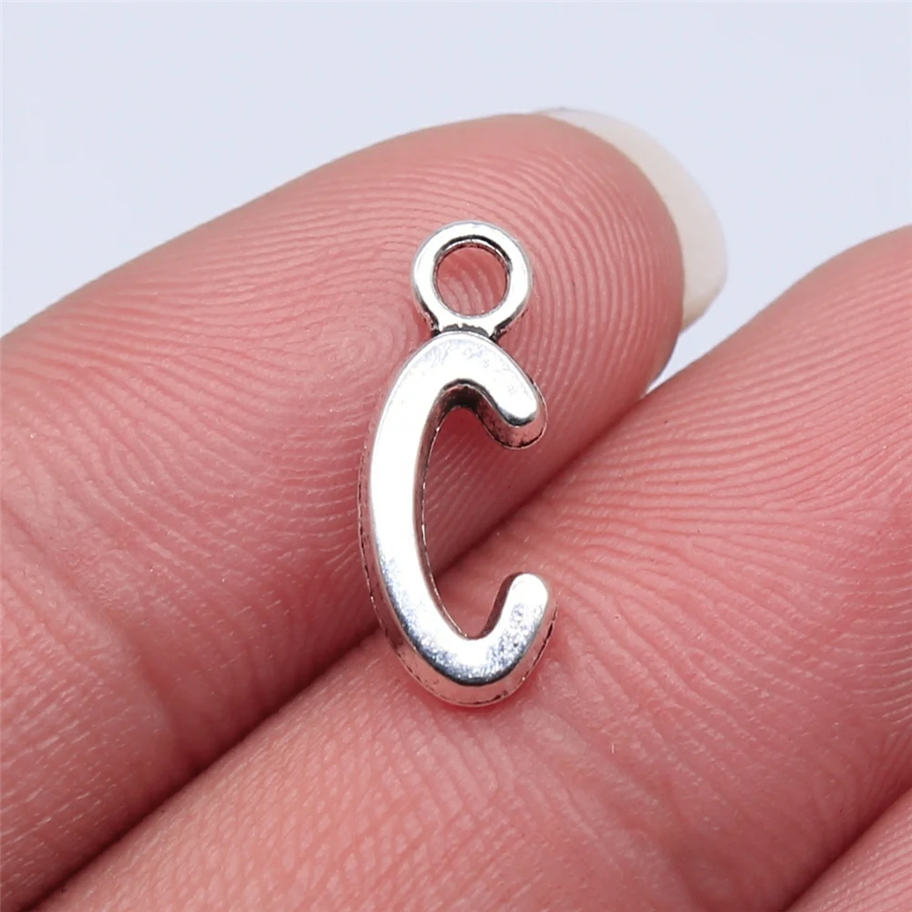 26pcs 16mm Alphabet A-Z Letters Charm Antique Silver Plated Pendants Making DIY Handmade Tibetan Finding Jewelry