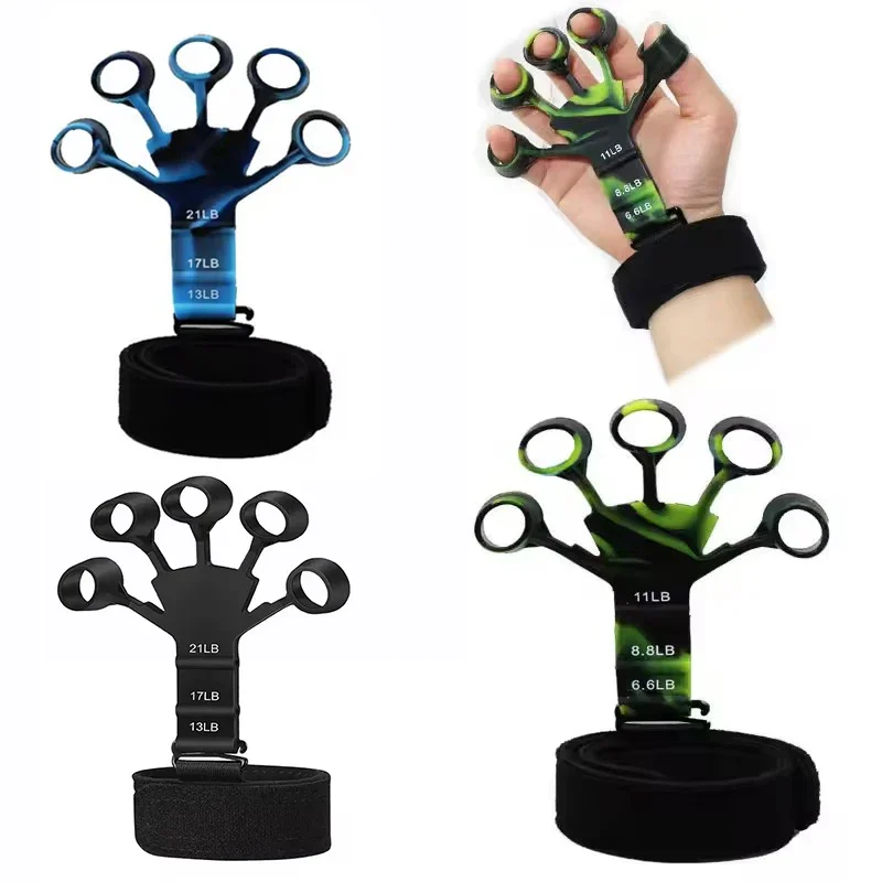 

Finger Trainer Five Finger Rehabilitation Device Wrist Therapy Tool Silicone Grip Strength Enhancer Hand Grip Extender Gripper