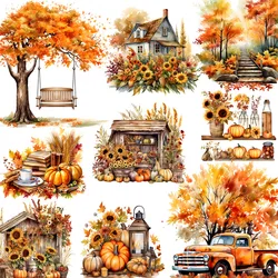 Autumn Stickers Crafts And Scrapbooking stickers kids toys book Decorative sticker DIY Stationery