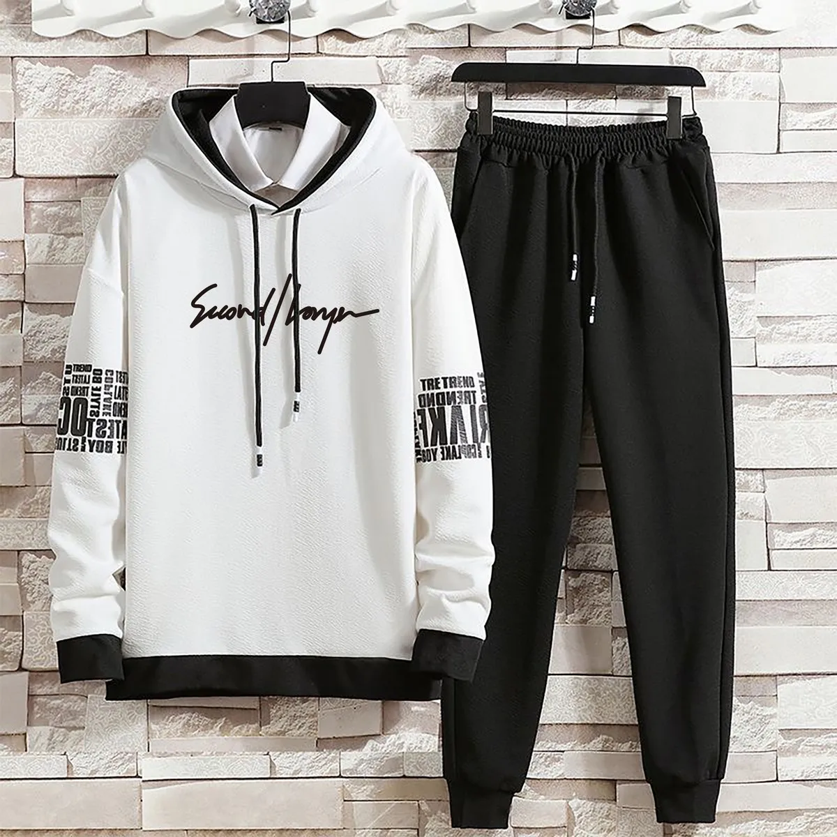 Clothing for Men Hoodies Set Pants Casual Summer Autumn Suits Pullover Hat Hood Print Sweaterhoodie Men New Top Long Sleeves