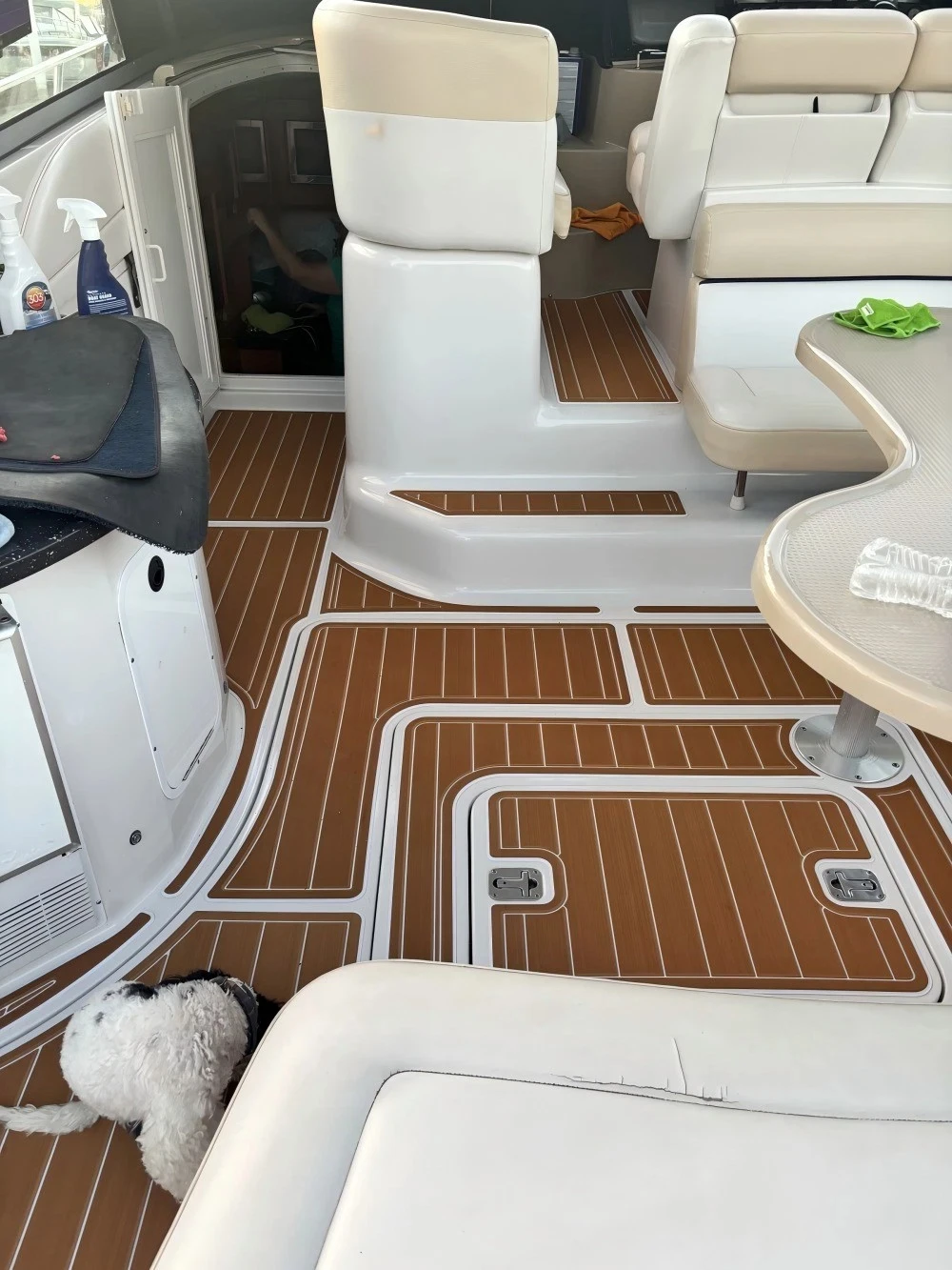 Marine Faux Teak EVA Non-Slip Mat - 2006-2007 Four Winns 378 Vista Self-Adhesive 1/4