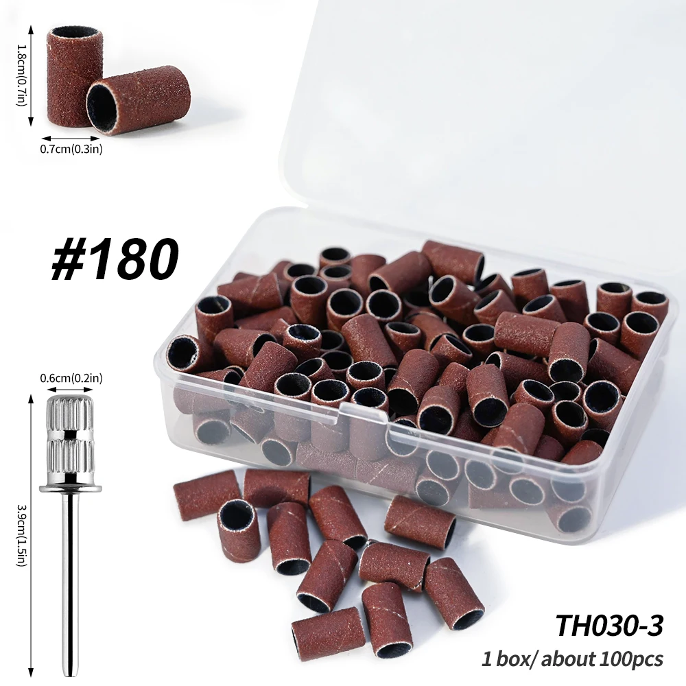 100 Stück/Box Mini Zebra Nagels chleif bänder elektrische Maschine Nagel bohrer UV-Gel Acryl politur Entferner für Nägel Zubehör Werkzeug