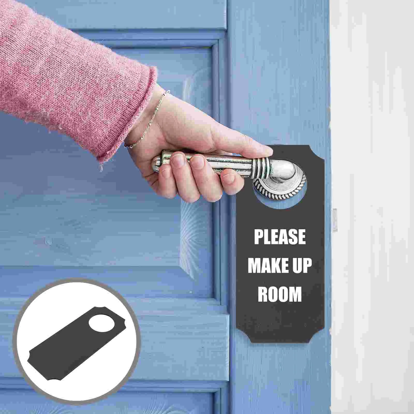 Door Hanger for Home Office Knob Sign Not Disturb Listing Emblems The Decor Wooden