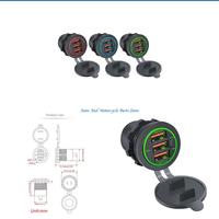P9FD USB Car Three for QC Ports 12V-24V Fast Charging Car Phone