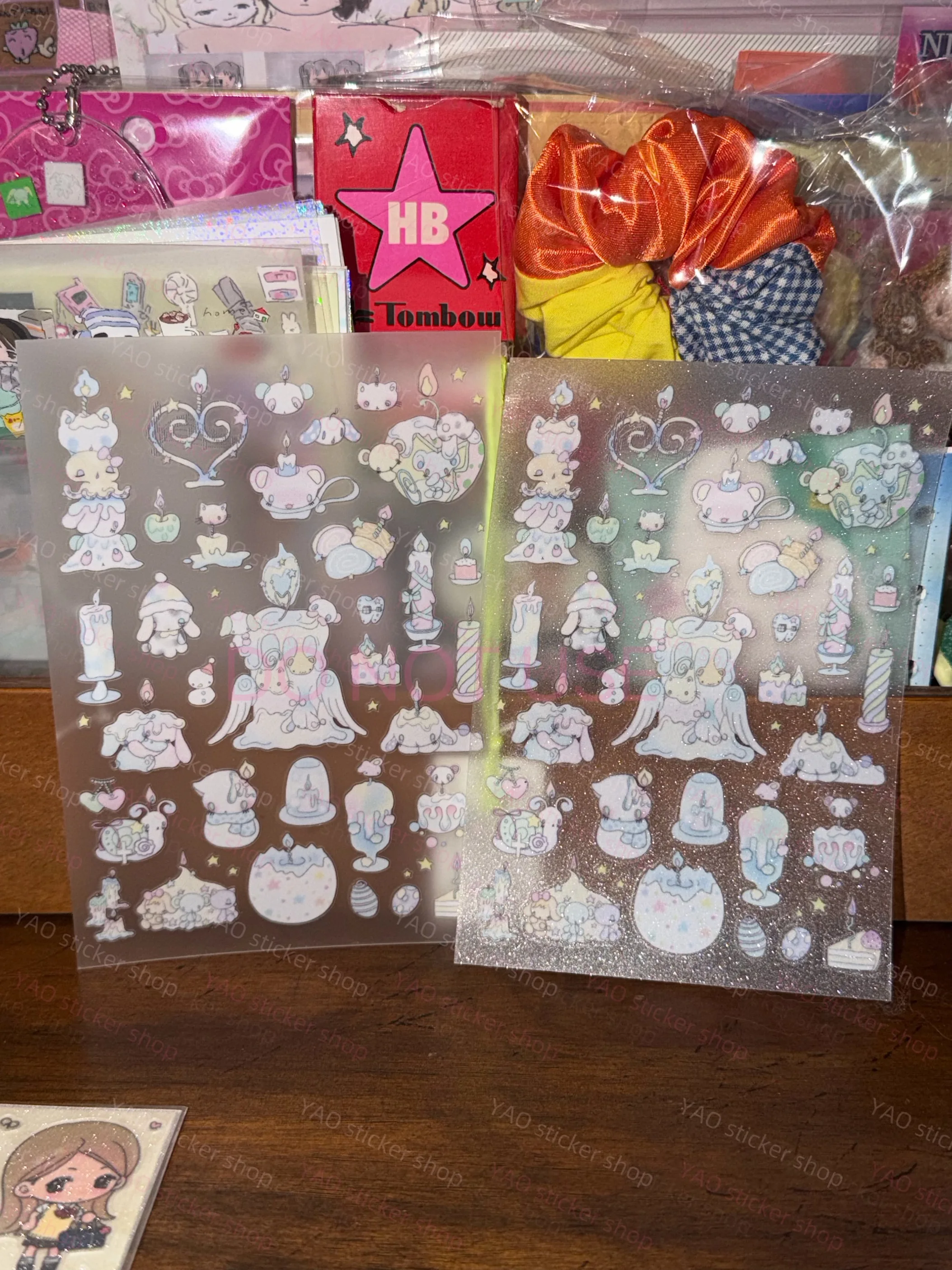 Dreamcore Candle Box Waterproof Decals Cute Aesthetic Stickers for DIY Journal Decor