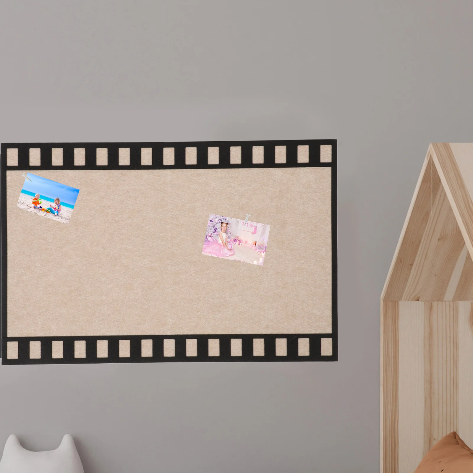 

Retro Filmstrip Memo Felt Pin For Photos Notes Chic Bulletin Tiles Wall Felt Mat Display Notice Board Household Photobooth Frame