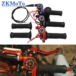 1 Pair 22mm 7/8'' Motorcycle Twist Throttle Grip With Cable Handlebar Accelerator For Honda Yamaha Atv Dirt Bike Motocross