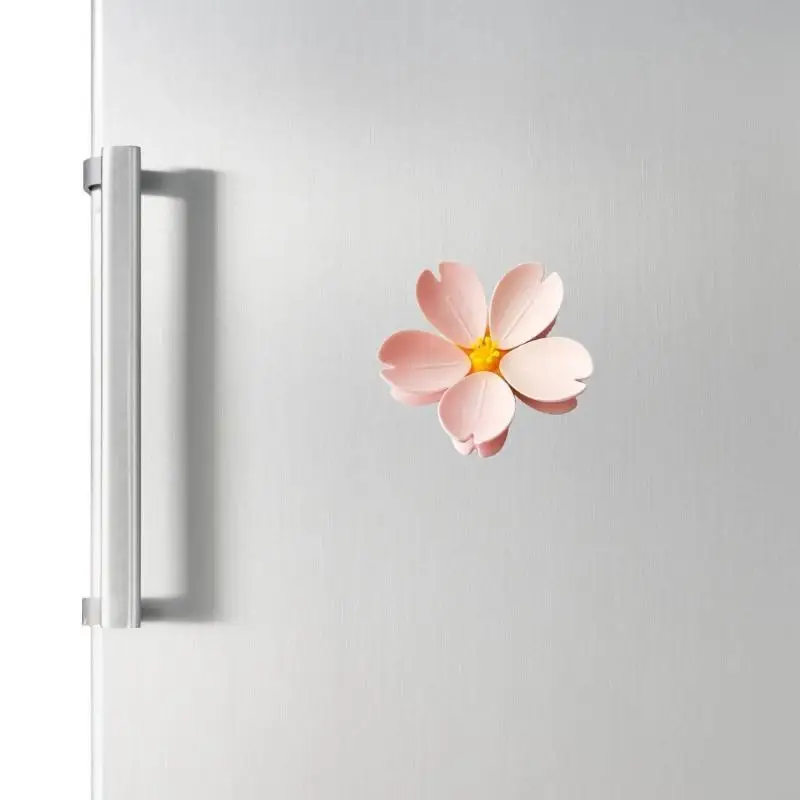 Flower Magnets with Sealing Clips for Fridge Note Display Storage Clamps