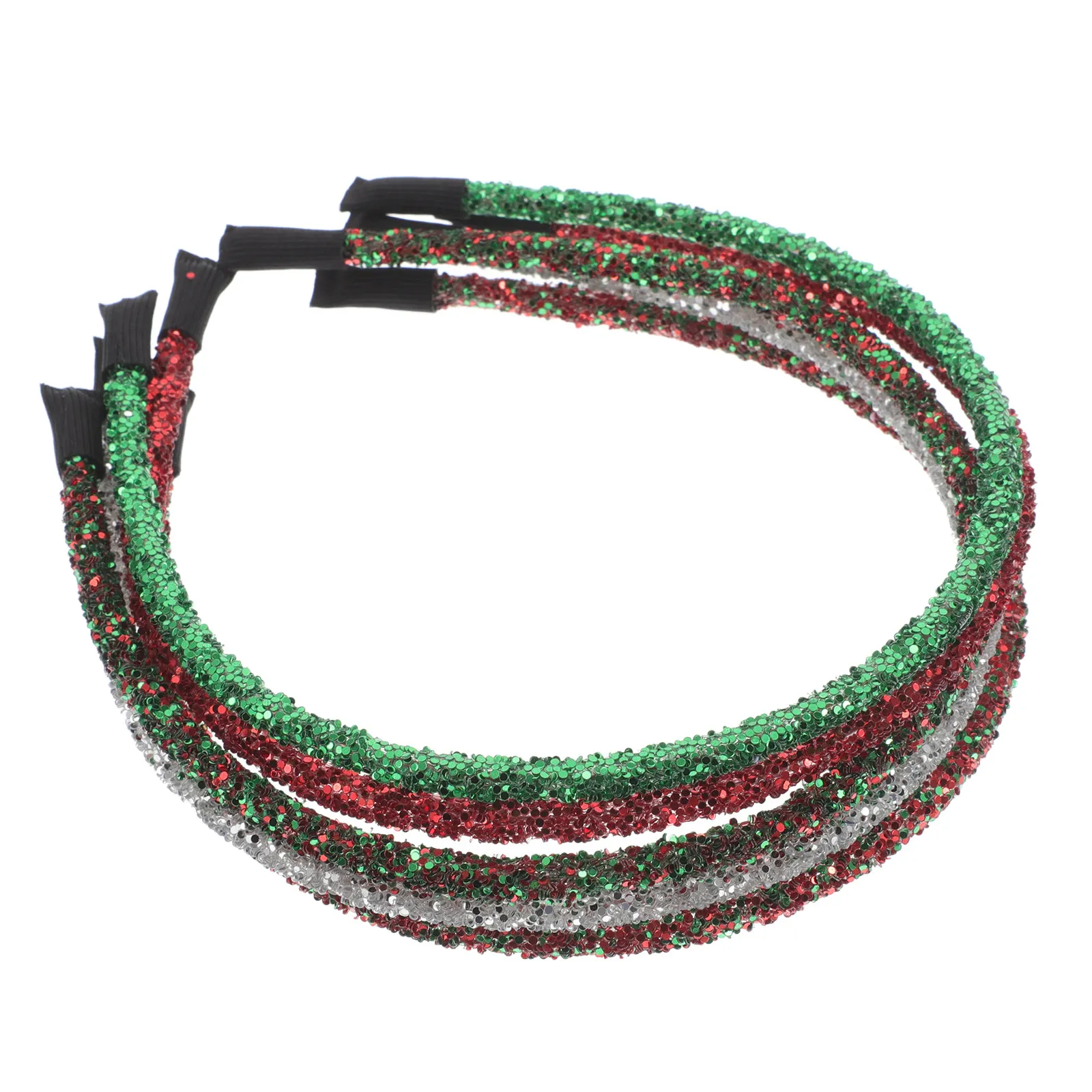 

Набор из 5 блестящих ободков для женщин: праздничные новогодние аксессуары для волос, сверкающие украшения для вечеринок, модные головные уборы для густых волос