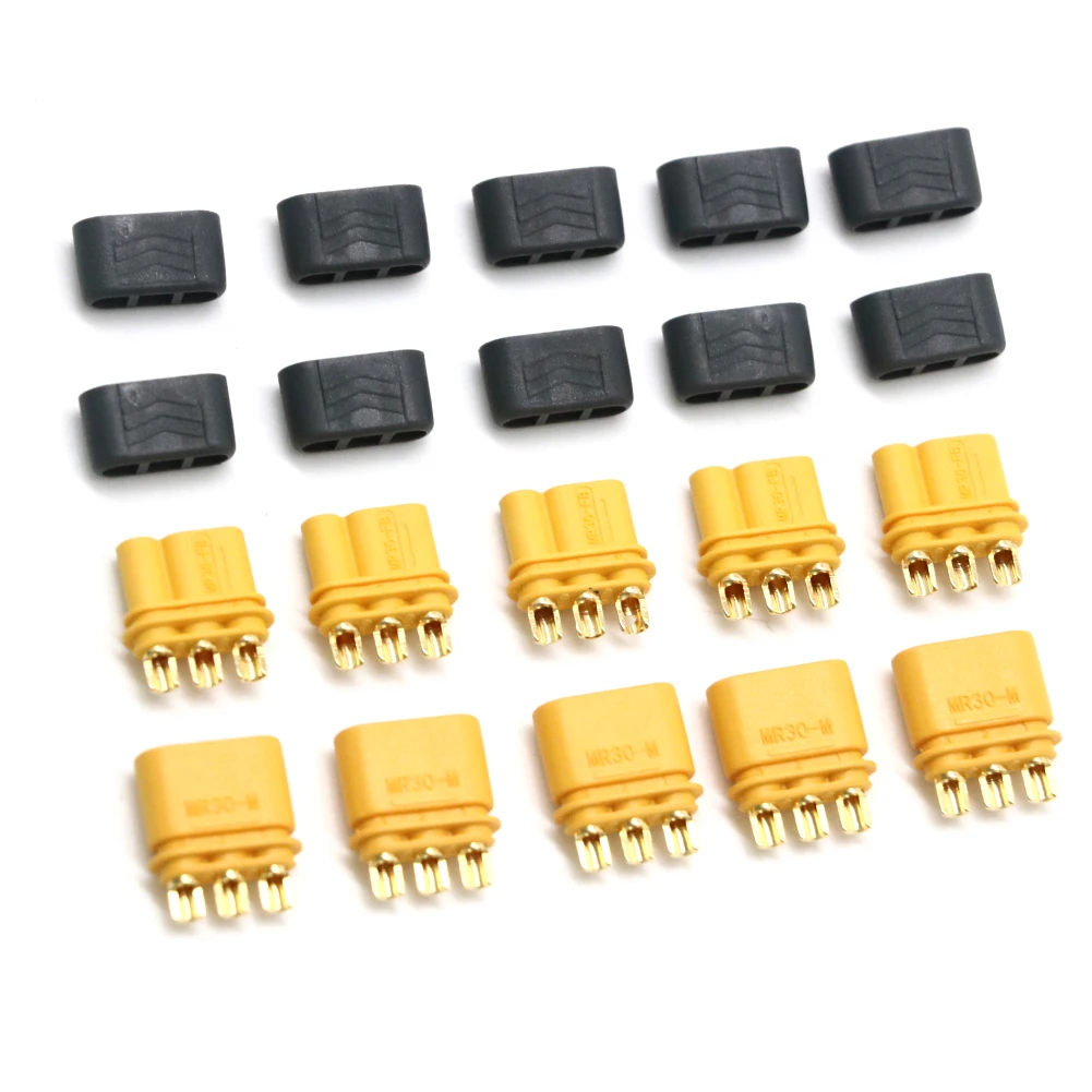 5 / 10 / 50 pair AMASS MR30 Male Female Connector Plug with Sheath for RC Lipo Battery RC Multicopter Airplane