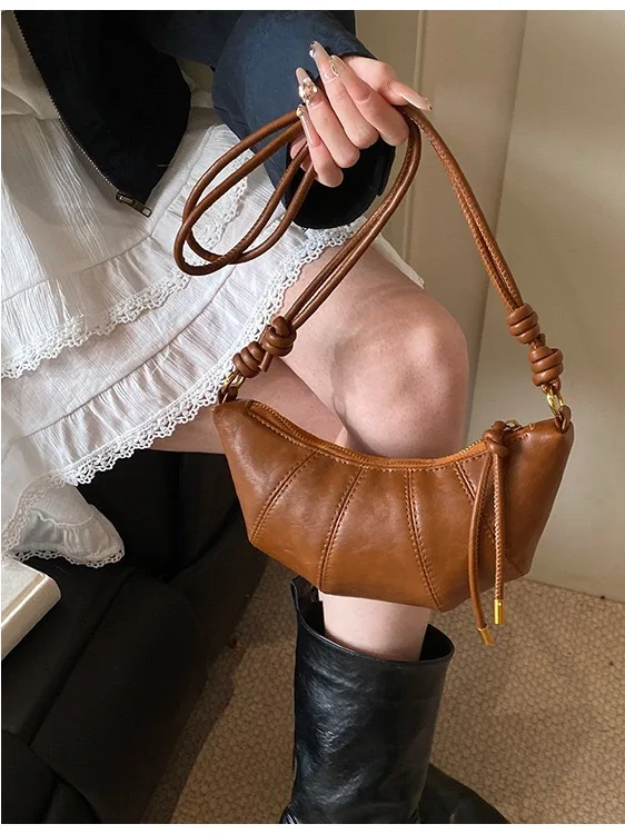 

Кепка Deerstalker в американском стиле ретро, сумка через плечо, сумка для пельменей, мягкая сумка через плечо из искусственной кожи на одно плечо для молодежи