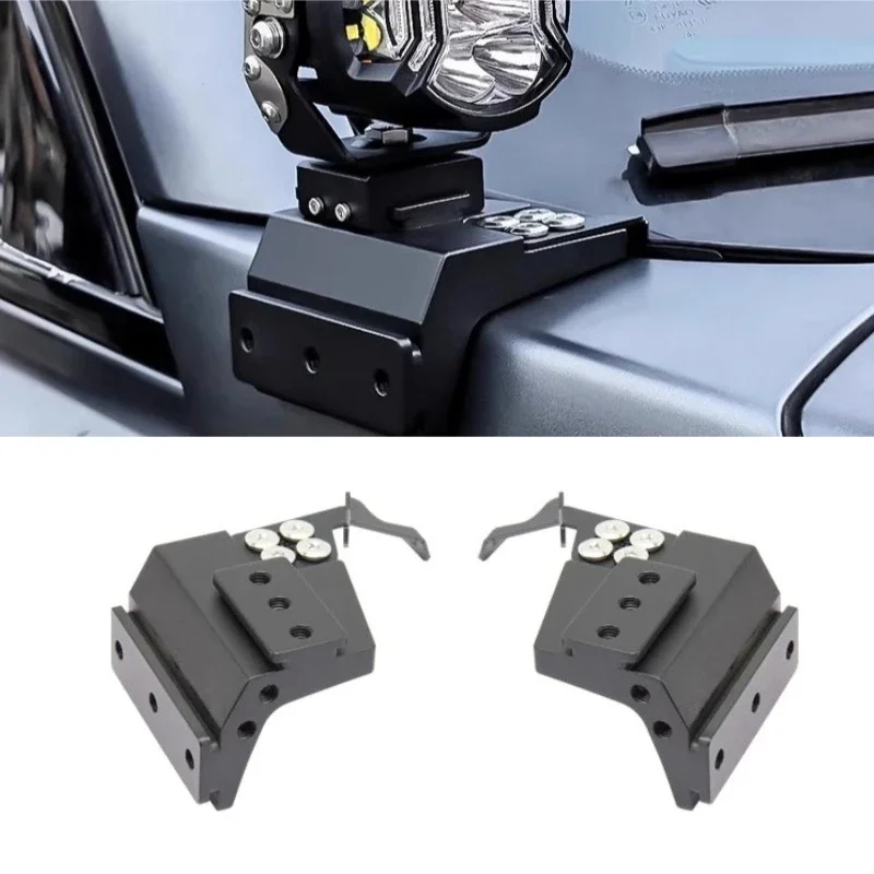 For New Haval H9 Car A Pillar LED Spotlight Expansion Bracket Modified Front Hood Aluminum Alloy Quick Release Dual Light Stand