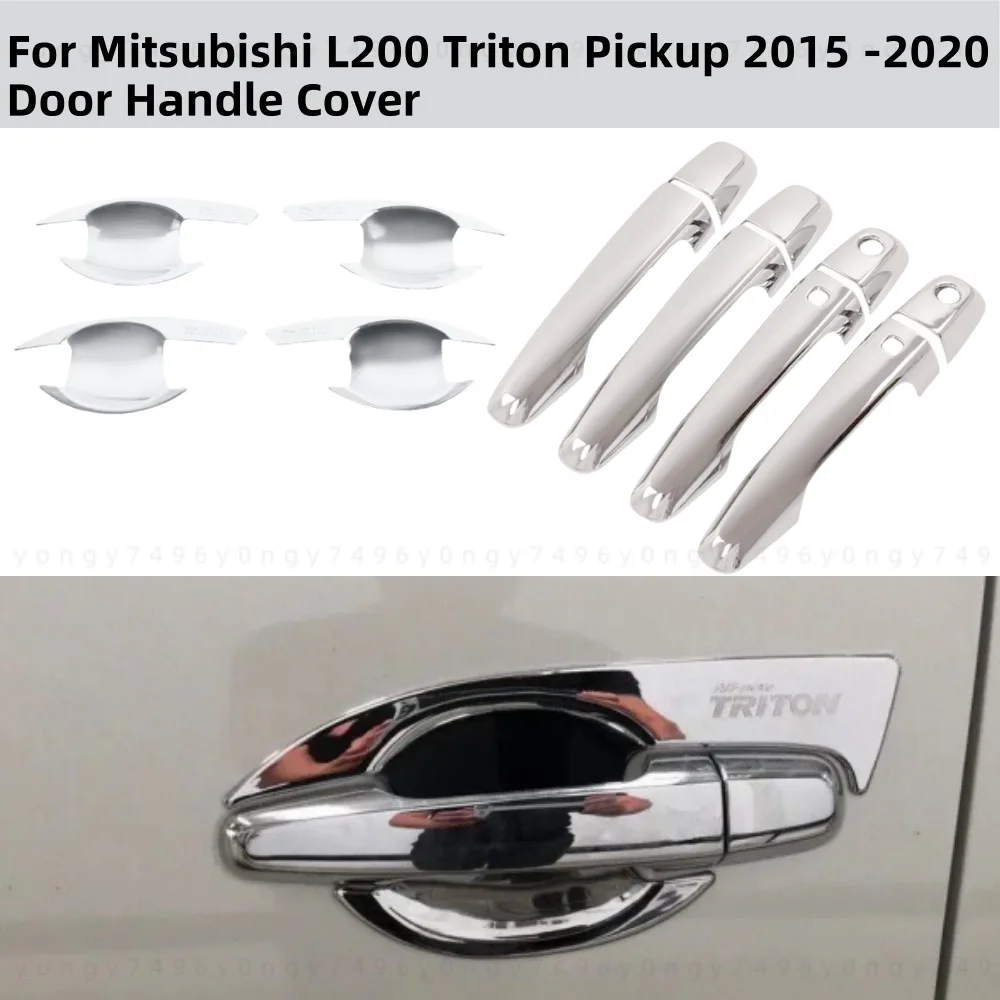 

Yoyo Chrome Car Door Handle Cover Styling Accessories For Mitsubishi L200 Triton Pickup 2015 2016 2017 2018 2019 2020