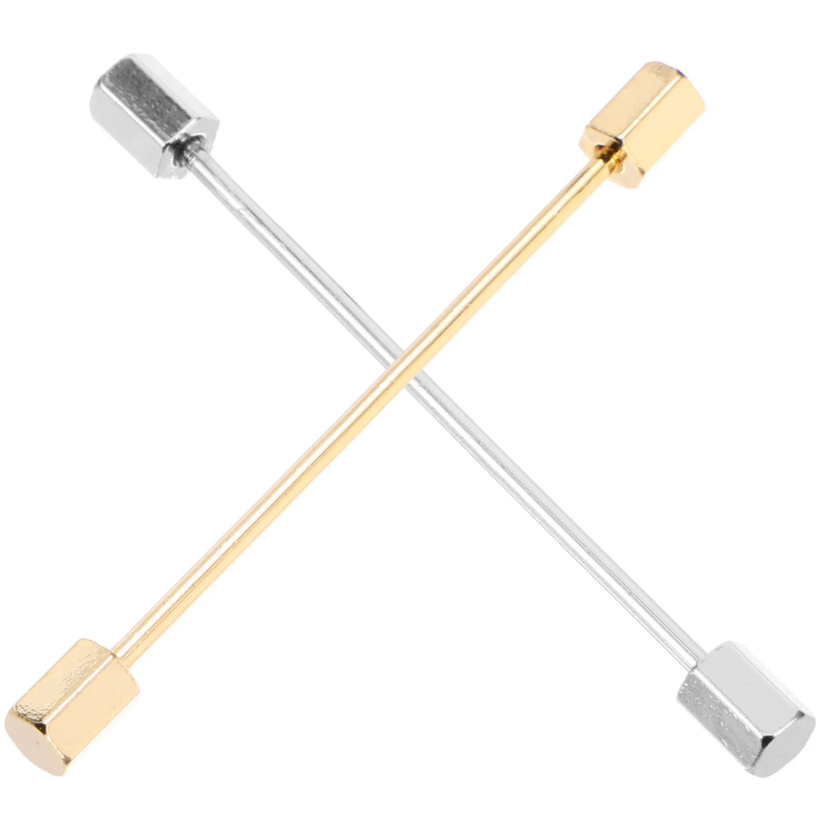

2Pcs Mens Collar Pins Metal Design Easy Install Shirt Collar Bar Stays Tie Necktie Pins Clasp Tie Pin Lapel Pin for Men