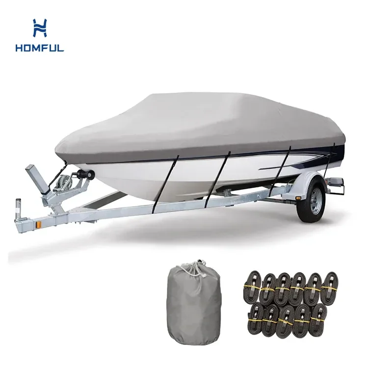 12 14 Inch 600D Boat Cover Fabric Waterproof 600D Marine Grade Polyester Canvas Universal Boat Cover