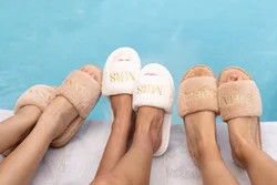 I Do Crew Bridesmaids Slippers Fluffy Slippers I DO for Bride Cozy Slippers Personalized Gift Birthday Gift Custom Women Fluffy