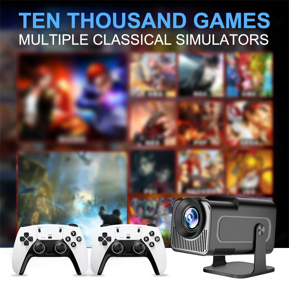 

Mini HCS350PRO Portable HD Video Retro Game Consoles 10000 Android 11 LCD Proyector Video Wifi Wireless Gamepad 3D Home Theater