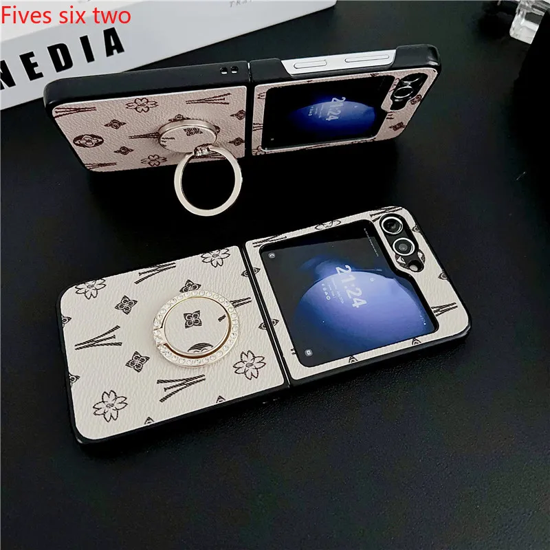 حافظة بتصاميم هندسية مع حامل حلقي لسامسونج جالاكسي زد فليب ، غطاء صلب ، ضد للصدمات ، بلينغ ماسي ، 6 ، 5 ، 4 ، 3 ، 2 ، 1 ، ZFlip5 ، ZFlip4 ، Flip3 #5