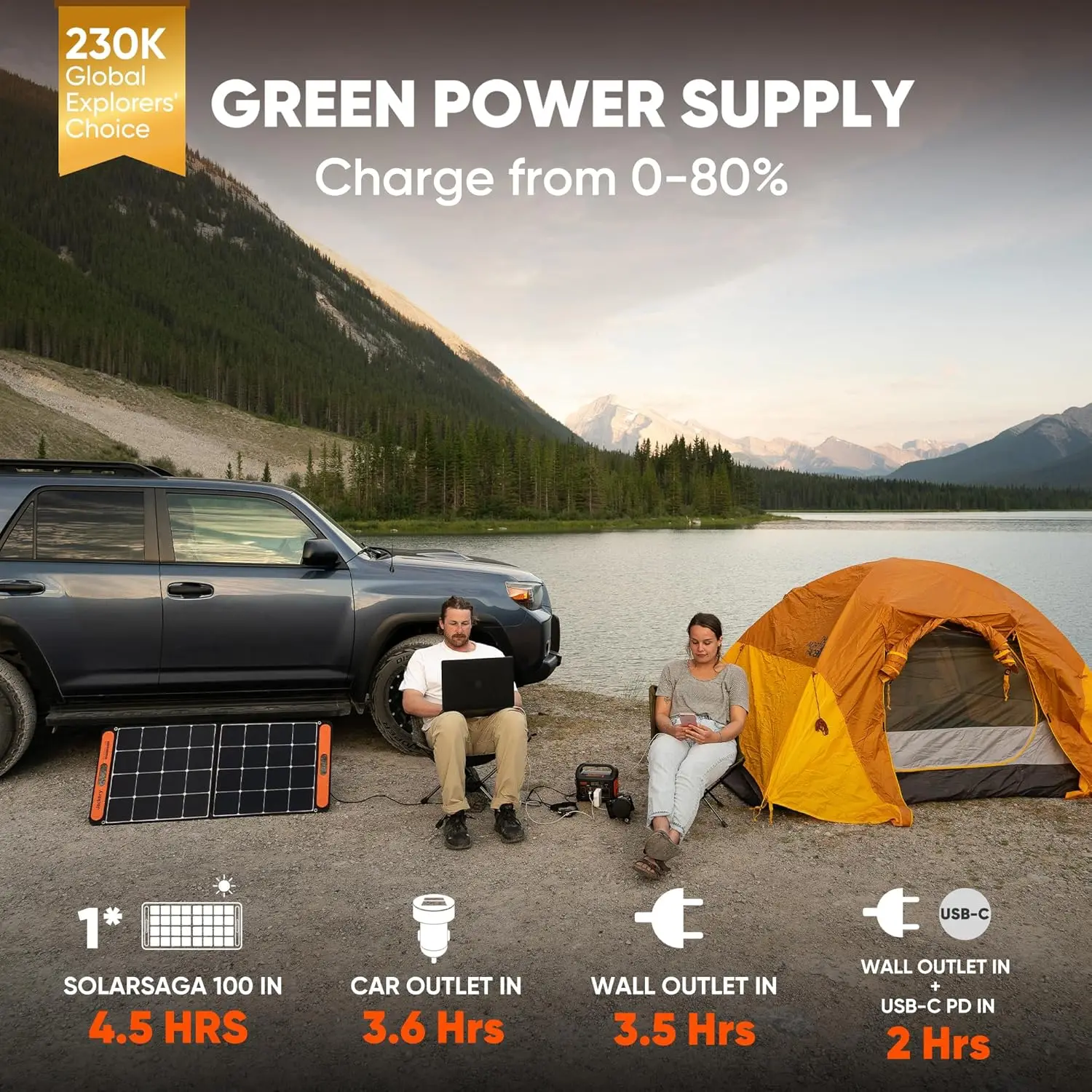 Portable Power Station Explorer 300, 293Wh Backup Lithium Battery, Solar Generator for Outdoors Camping Travel Hunting Blackout