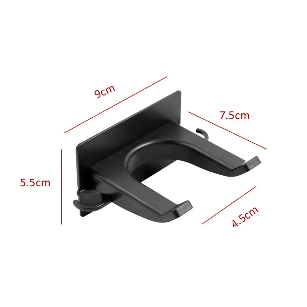 1Pc Plastic Hair Dryer Holder Wall Mounted Punch-free Self-adhesive Organizer Shelves Home Rack Organization Accessories