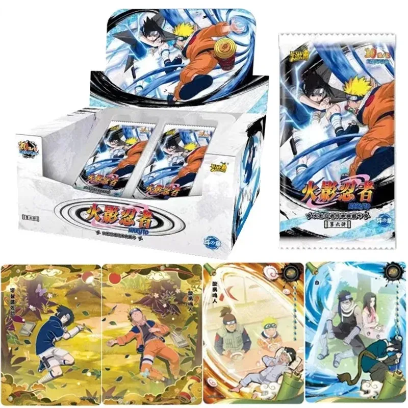 KAYOU Genuine Naruto Cards Box Anime Figure Card Booster Pack Sasuke Collection Flash Card Toy Birthday Christmas Gift for Kids