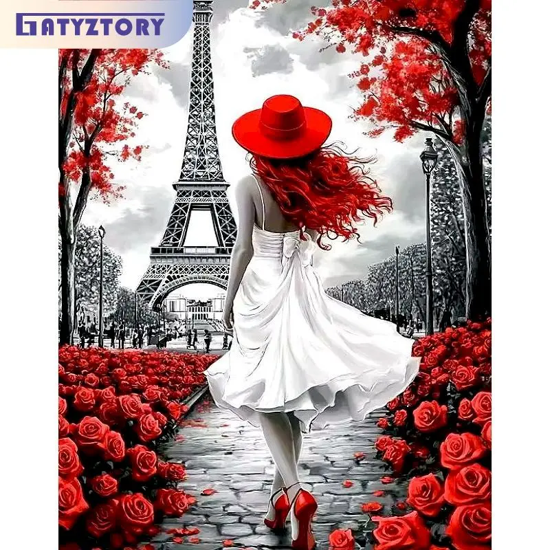 

GATYZTORY Picture By Number Abstract Women Picture By Numbers Acrylic Paint On Canvas Home Decors Artcraft Diy Kit