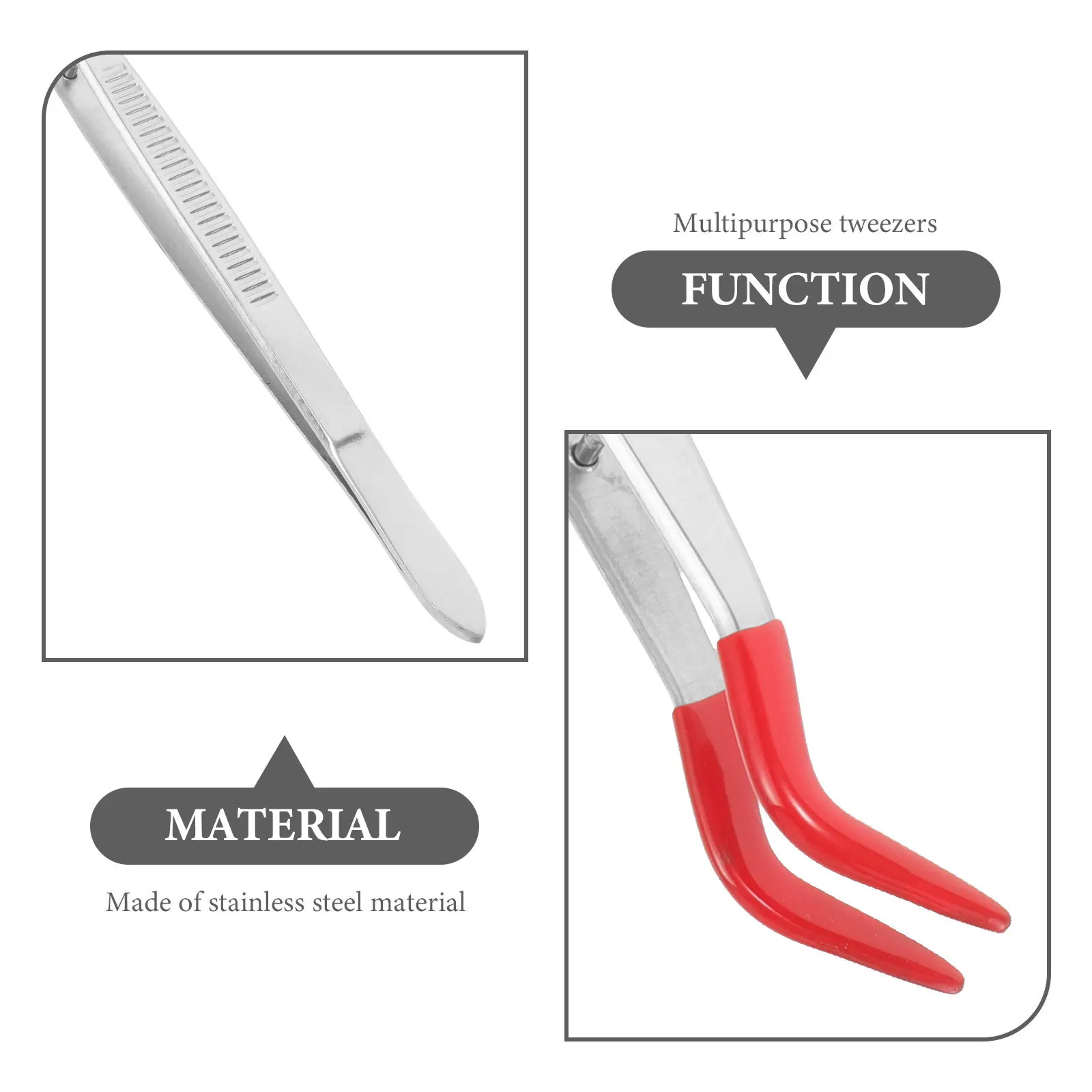 

2pcs Stainless Steel Stamp Tweezers Long Fake Eyelash Applicator For Crafting Jewelry Making Philately Craft Tools Lash Tongs