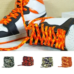 Flat Cloud Camouflage Shoelaces for Sneakers Trend Creative Shoelace 120CM Shoe Laces for Woman Man
