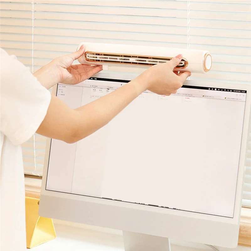 ABGR-Bladeless Monitor Screen Fan Air Cooler USB Rechargeable Portable Fans