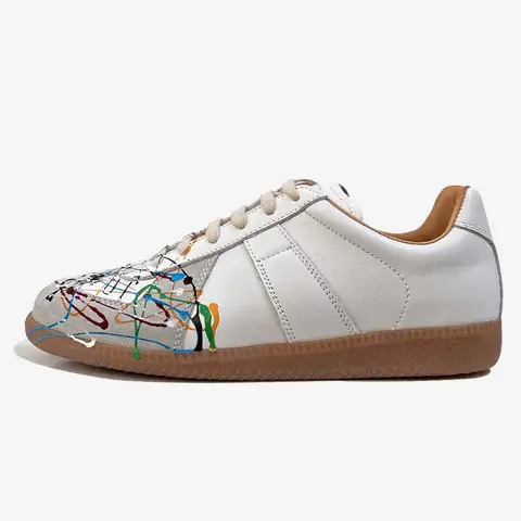 Retro GAT Sneakers Handmade Genuine Leather German Army Trainers Luxury Soft Flat Casual Shoes Men Women Spring Autumn Walking