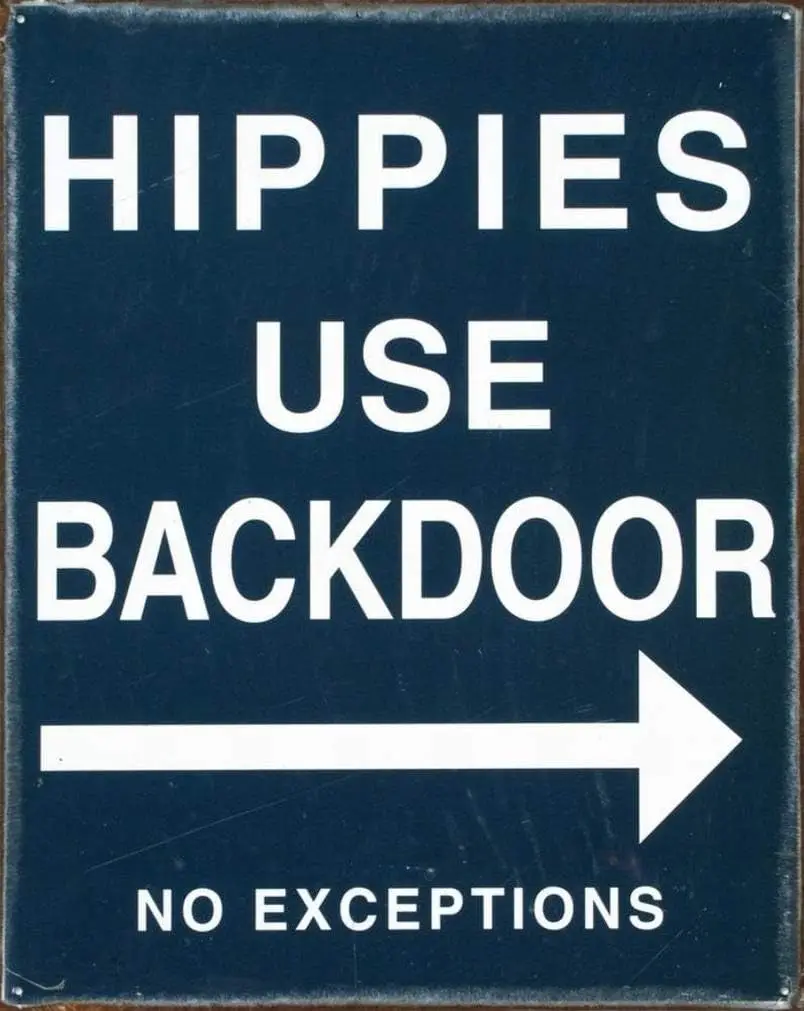 Retro Vintage Tin Metal Sign  Hippies Use Back Door Wall Decor- es Metal Tin Sign-aluminum sign