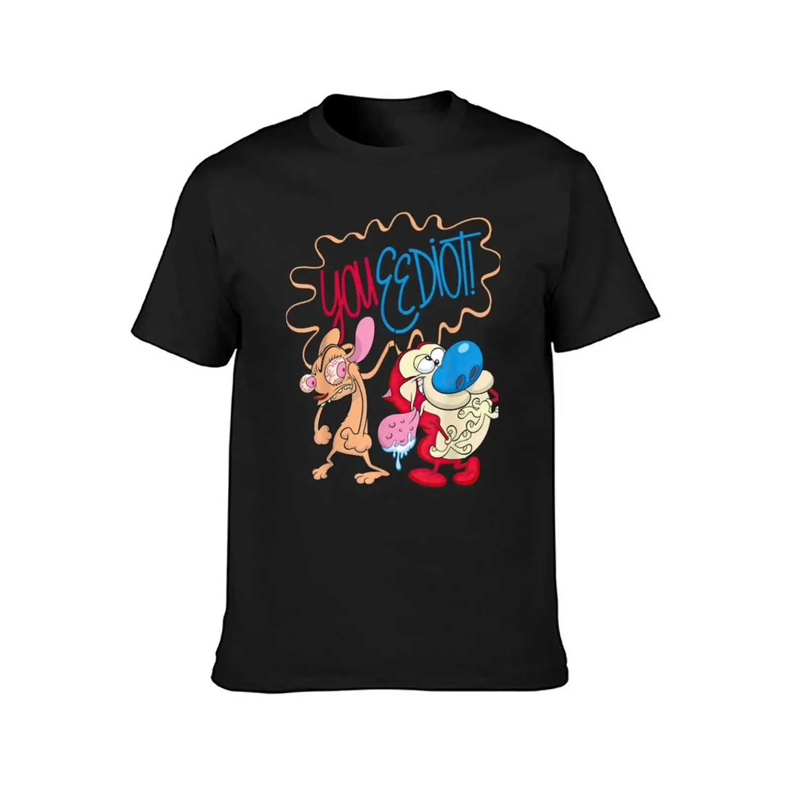 Ren and Stimpy You Eediot T-Shirt Aesthetic clothing new edition Blouse workout shirts for men