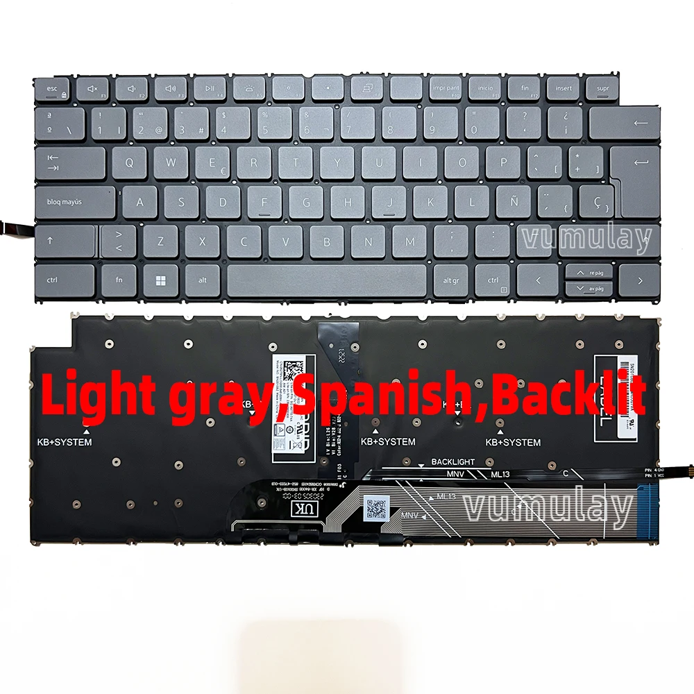 Spanish Keyboard for Dell Latitude 3320 3420 3330 3430,Vostro 5310